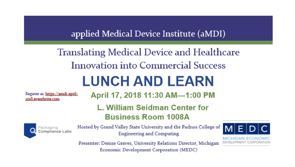 aMDI Lunch and Learn flyer